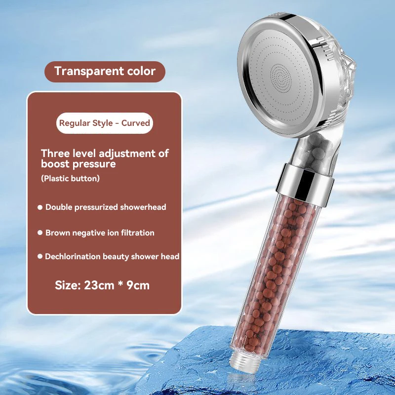 Gloednieuwe 3 Modi Hogedruk Watertherapie Douchekop Waterbesparing Regenwater Meting Anion Filter Filters Waterbron: WHITE