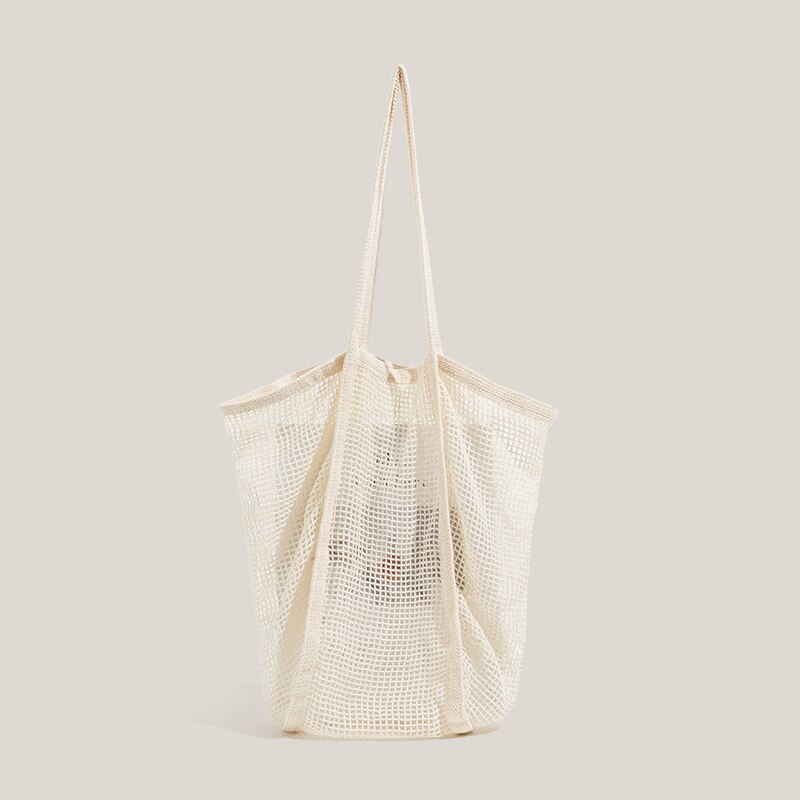MABULA-Bolso de playa plegable con forro de malla, bolsa de hombro de gran capacidad, para comestibles, portátil