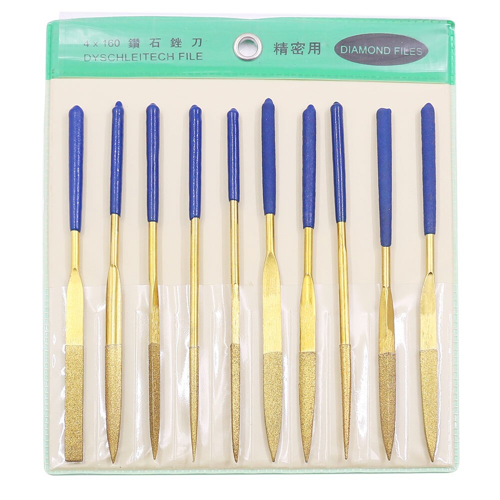 10 stuks metalen glasstenen sieraden diamantnaald multifunctionele slijtvaste vijl slijpen reparatie gereedschapset benodigdheden