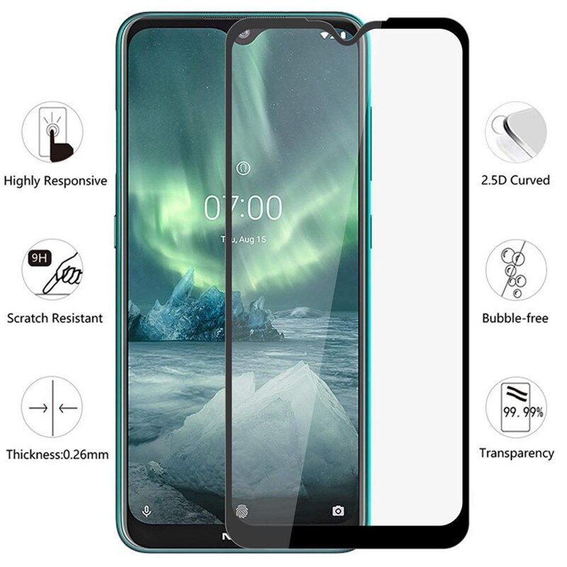 2-In-1 Screen Protector Glas Op Voor Nokia 2.2 3.2 6.2 7.2 Camera Terug Lens Voor Nokia 2.2 Nokia 3.2 Beschermende Gehard Glas Film