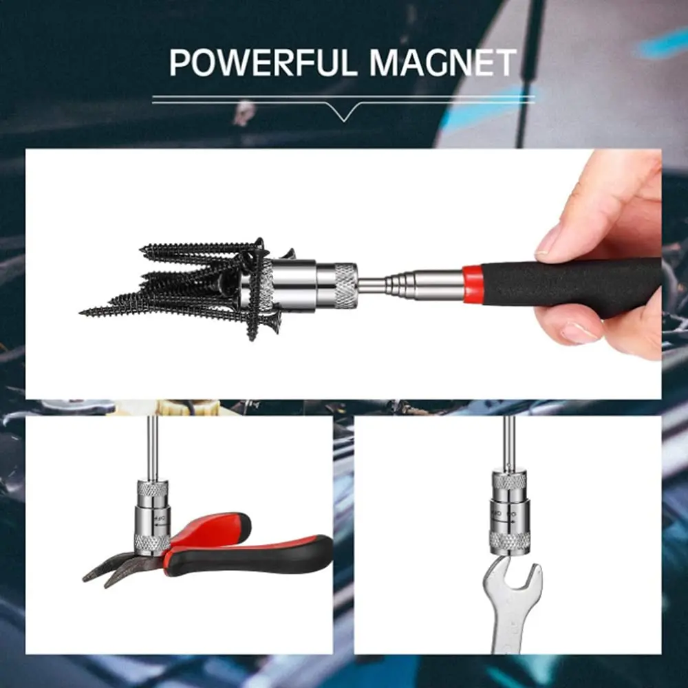 Neue teleskop isch einstellbare magnetische Aufnahme werkzeuge magnetischer Teleskop magnet griff langer Stift Teleskop magnets tab mit LED-Licht