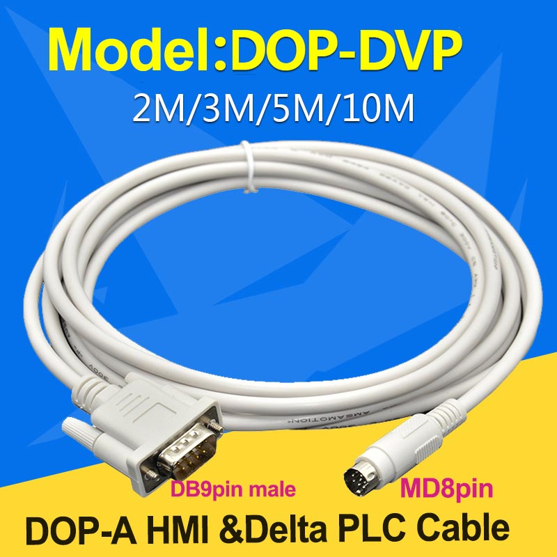 DOP-DVP For Delta DOP Touch Panel HMI Connect Delta PLC Communication Cable: 2m