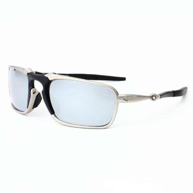 X Metall badman sonnenbrille für damen und herren, polarisierte sonnenbrille, fahrradbrille, sportbrille: Grau