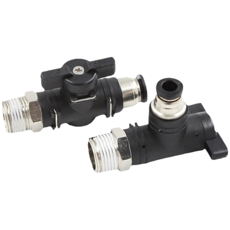 BC pneumatique raccord rapide filetage mâle 1/8 "1/4" 3/8 "1/2 "interrupteur de robinet à tournant sphérique tuyau en polyuréthane vanne manuelle débit vanne rotative manuelle