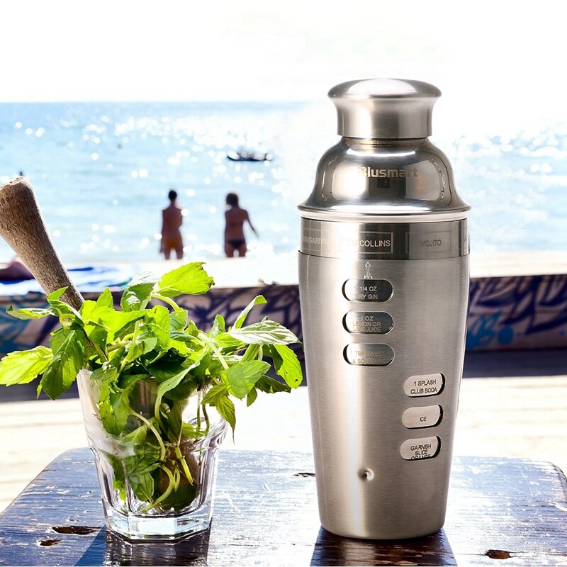 -Cocktail Shaker Stainless Steel 24Oz Bar Set Kit 3Pcs Cocktail Shakers with Rotation Recipe Guide,Martini Tool Accessories