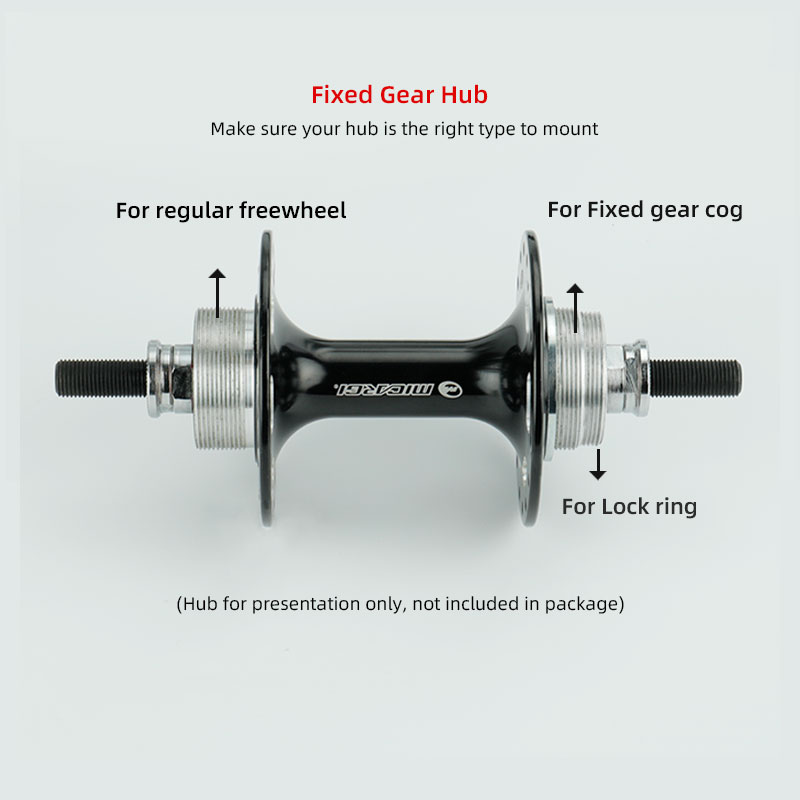 Deemount fast gear cykel friløb tandhjul nav låsning 1 speed fixie cykel gevind låseringe 13t 14t 15t 16t 17t 18t