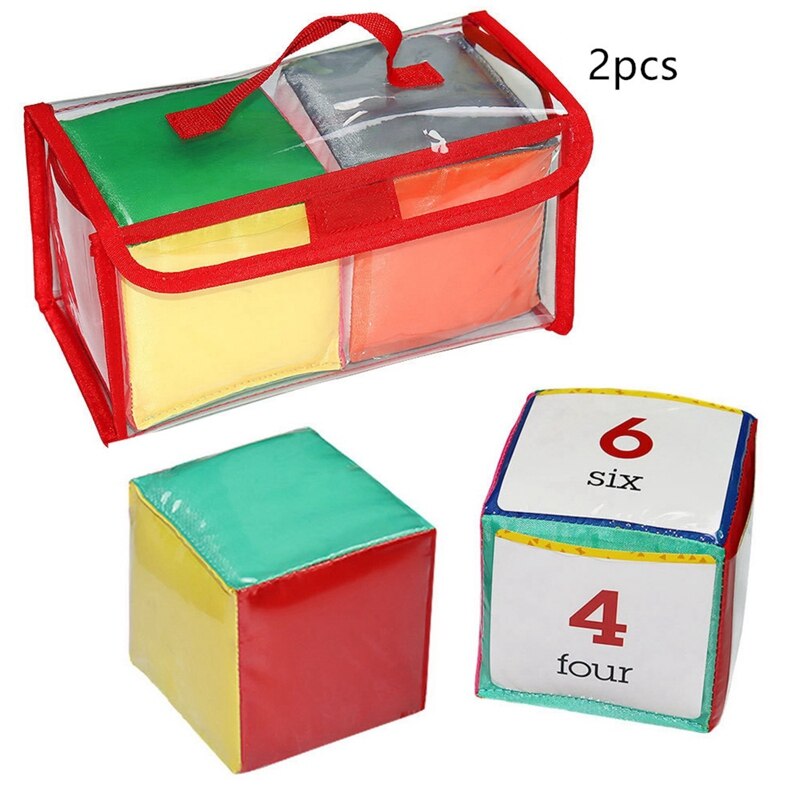 Kids Diy Onderwijs Playing Game Dobbelstenen Peuters Pocket Vierkante Baby Vierkante Speelgoed Voor Onderwijs