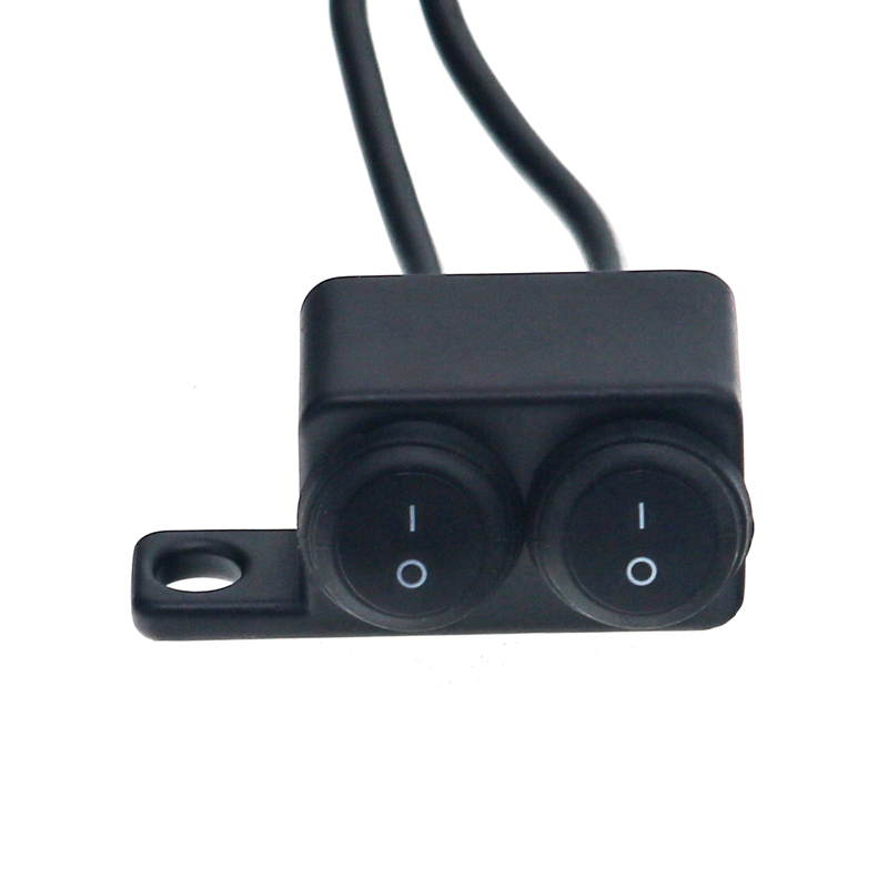 MotoLovee Motorcycle Switches Connector Handlebar Switches On/off Button Connector Push Dual Button Waterproof Switch Motorbike