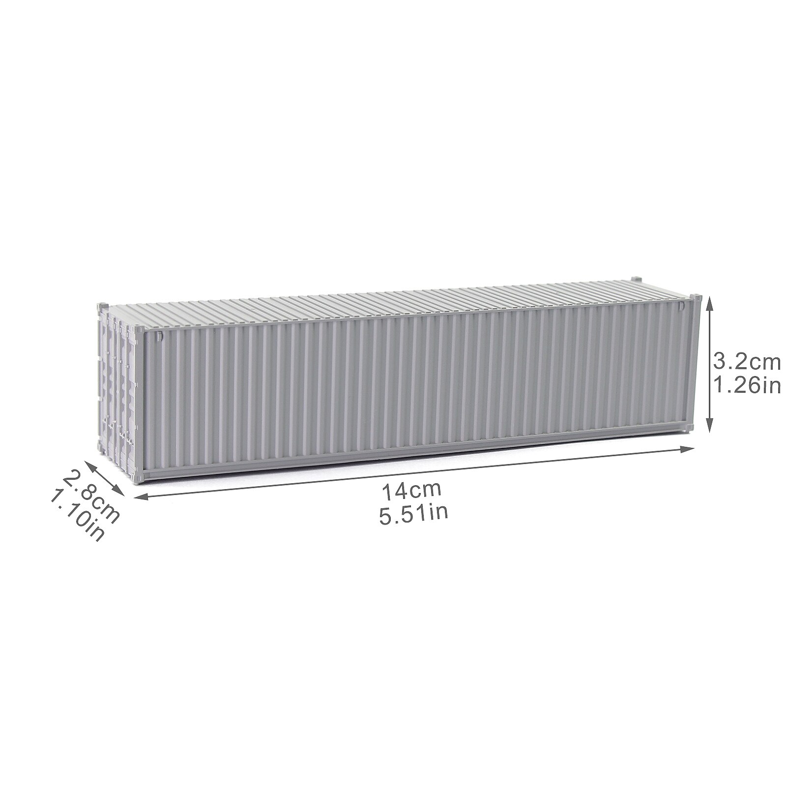 9 Stuks Ho Schaal 1:87 40ft Container Modeltreinen Cargo Box Geen Print Pure Kleur C8740