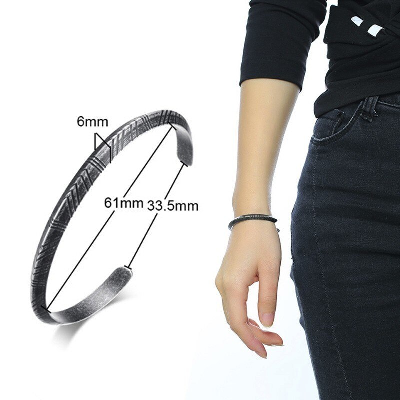 ZORCVENS Punk stal nierdzewna Vintage bransoletka dla kobiet mężczyzn Mobius skręcona bransoletka mankietowa Unisex Casual Pulseira panowie biżuteria: 82579
