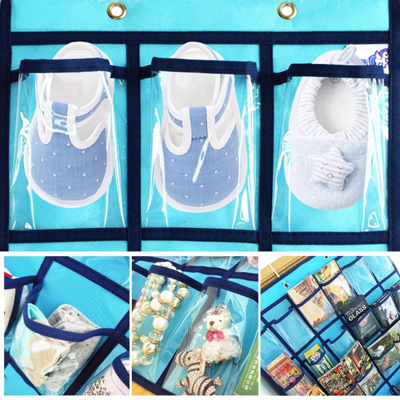 25 Clear Pockets Classroom Pocket Chart For Teacher Cell Phones Holder Door Hanging Calculator Organizer