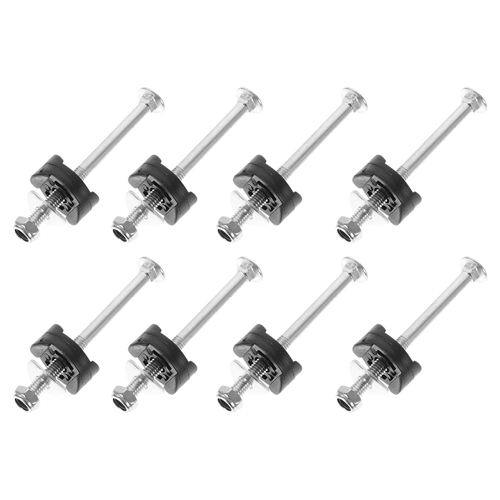 8 Sets Trampoline Screws Replacement Galvanized Steel Jumping Bed Safety Bolts Nuts Trampoline Stability Tool for