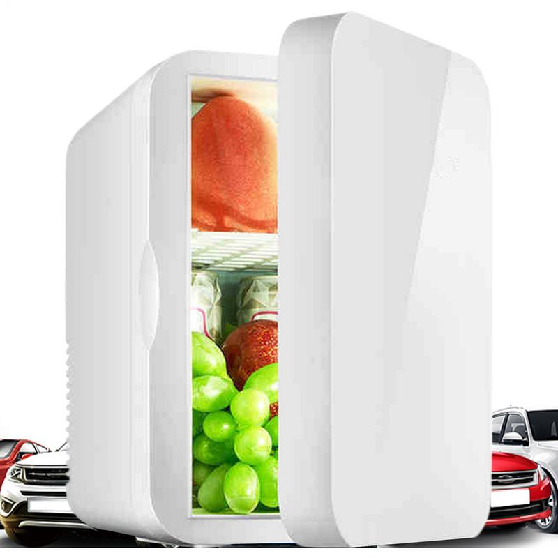 8L Portable Car Mini Small Refrigerator Electric Freeze Heating Dual Use Household Refrigerator SkinCare Makeup Storage 12V 220V
