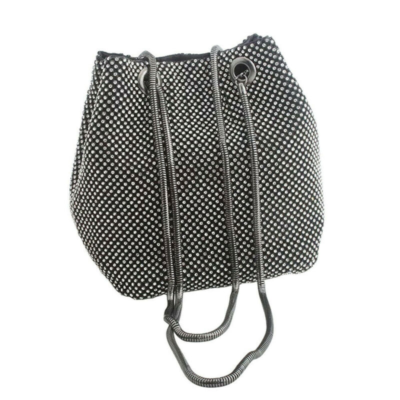 Grand sac seau à bandoulière en strass pour femmes, sac à épaule de soirée, nouvelle