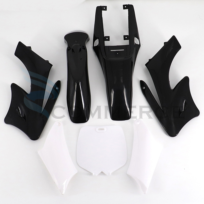 1 conjunto de kits de corpo de carenagem de para-lamas de plástico de alta resistência para chinês 2 tempos 47cc 49cc Apollo Orion Mini Dirt Bike Acessórios: Preto