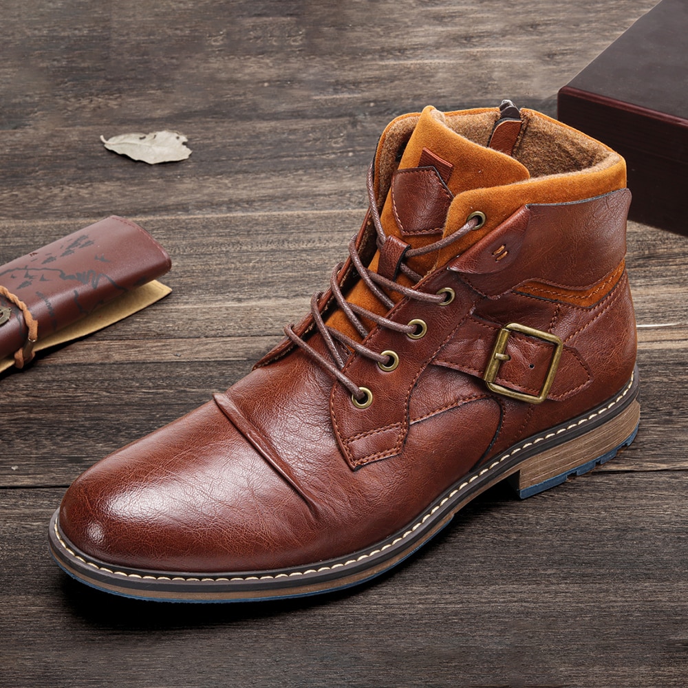 Grote Maat Mannen Laarzen Comfortabele Warm Antislip Mannen Winter Schoenen