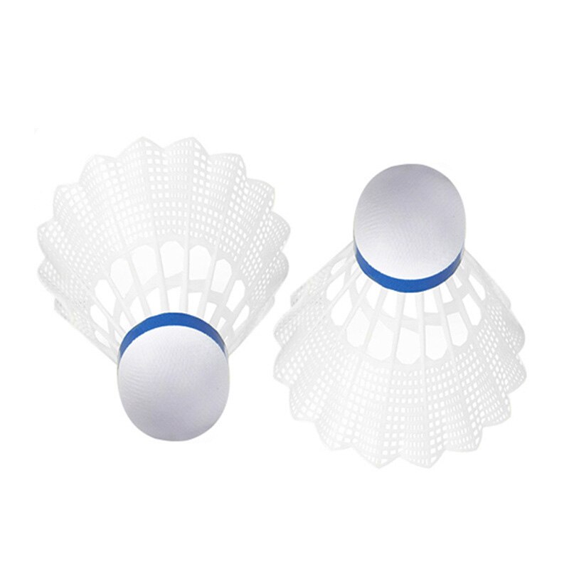 12 st/set nylon shuttlecock bord fiber bollhuvud fullt runt ull stil plast badminton för utomhusträning användning hållbart
