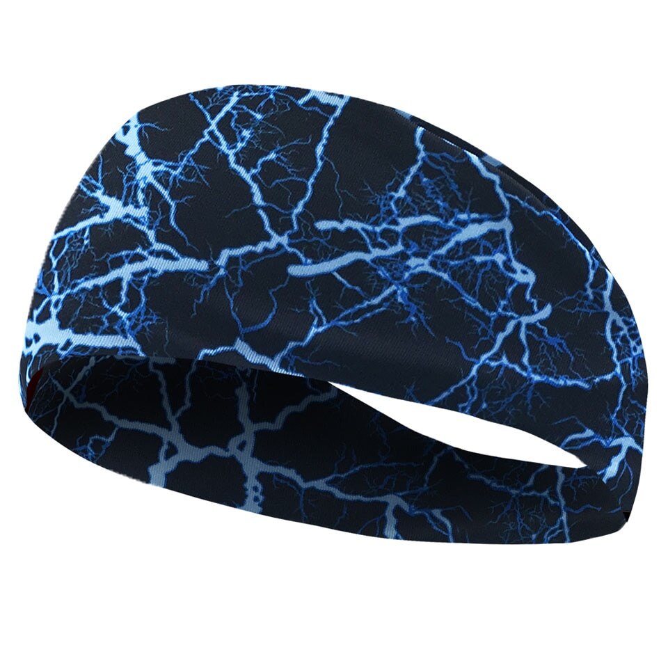 Coole sporthoofdband yoga hoofdband hoofddeksel sport fitness hoofdband haarbanden voor mannen en vrouwen: Blauw