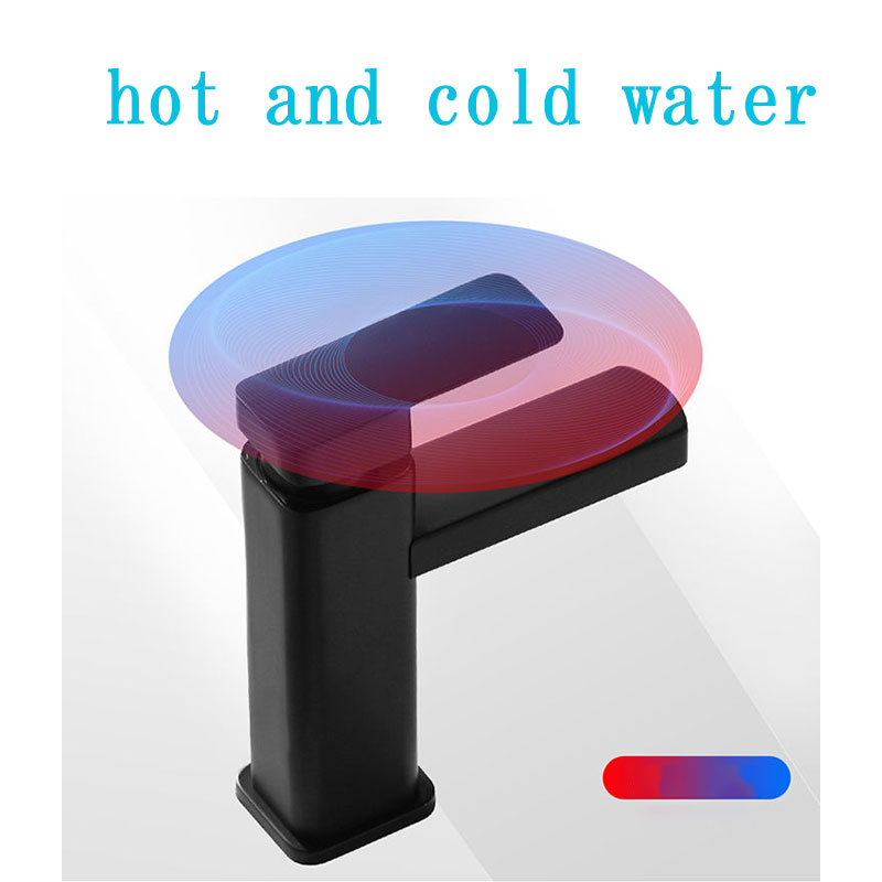 RETHME White Bathroom Sink Faucet Square Basin Faucet & Cold Water Mixed Water Faucet Vanity Tap Deck Mounted Washbasin Tap