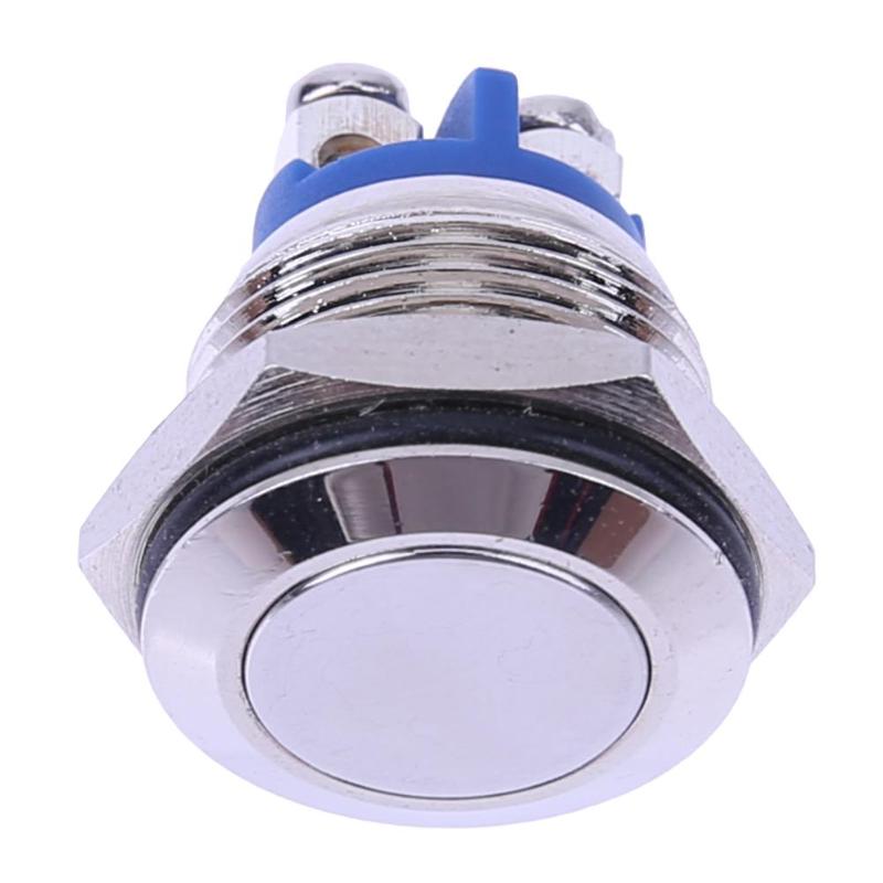 16mm Stainless Steel Starter Switch Boat Horn Momentary Push Car Motorcycle Button Switch For Starter Contactor Relay