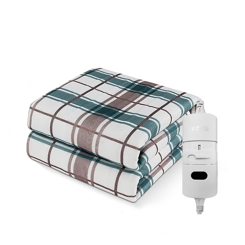 Manta calefactora eléctrica, termostato automático, calentador de doble cuerpo, colchón de cama, enchufe europeo, alfombras eléctricas calentadas de 220V: Rojo / 500 W