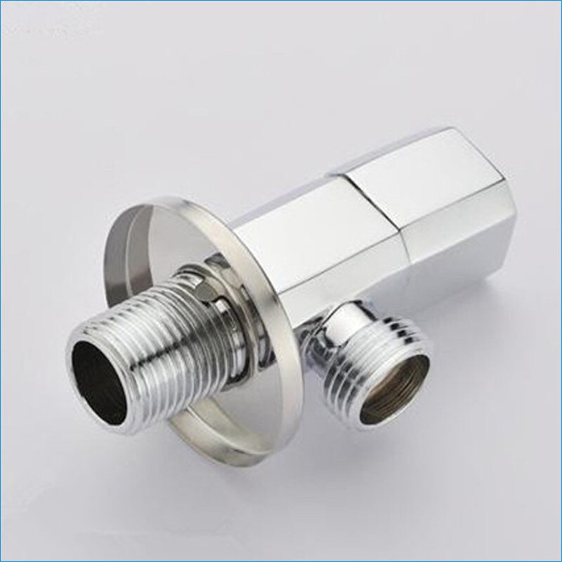 Brass Angle Valve Bathroom Cold Shut Off Water Angle Stop Valve for Faucet and Toilet Kitchen Wall Mounted G 1/2 Threaded