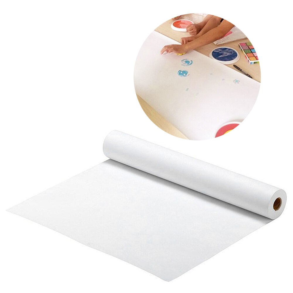 1Pcs Drawing Paper Roll Poster Paper Craft Paper Roll White Wrapping Paper(White)