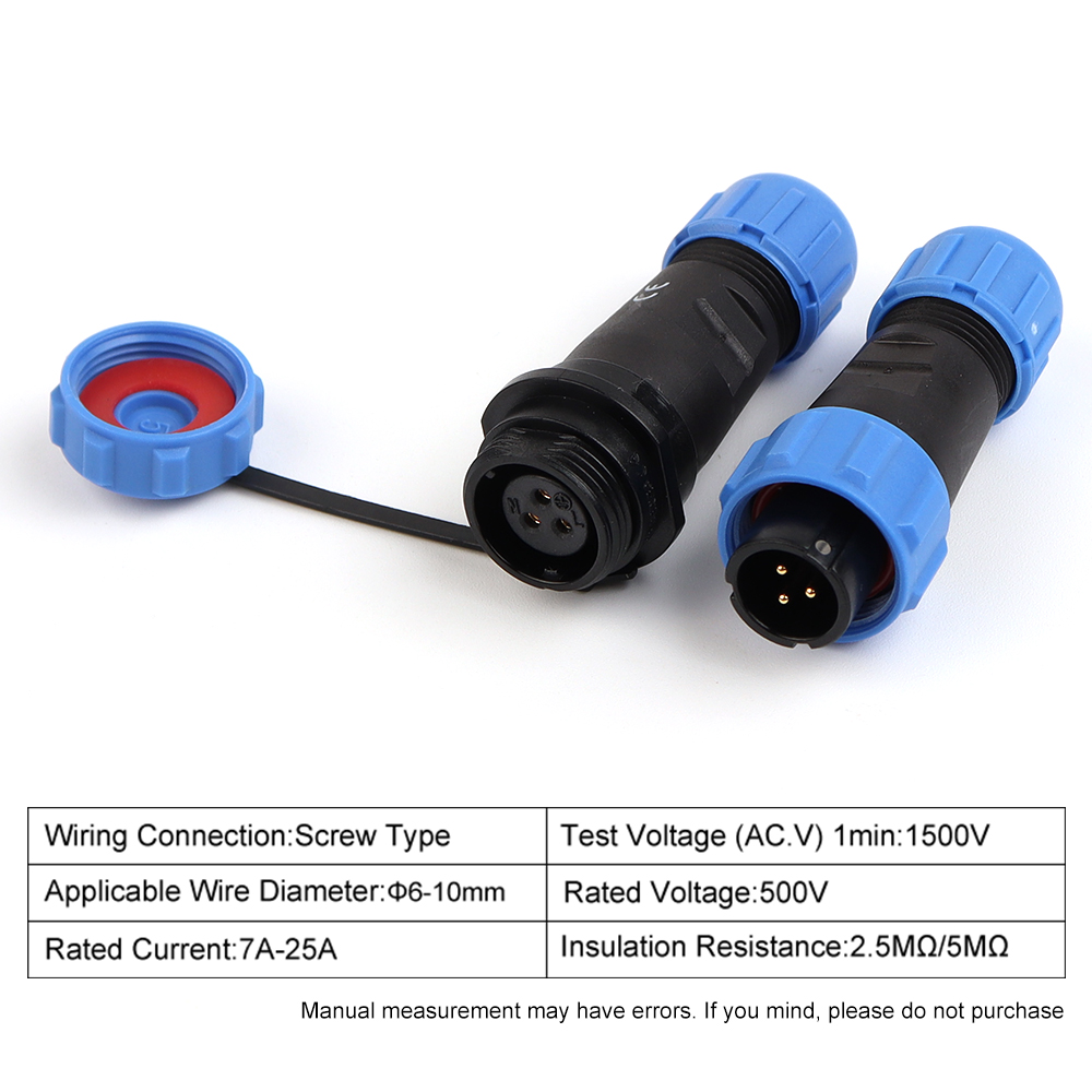 LP/SP13 1 Set Aviation Connectors IP68 Waterproof 2/3 Pin Nut/Flange/Docking Male Plug & Female Socket Panel Mount Solderless: Lavender / 2P