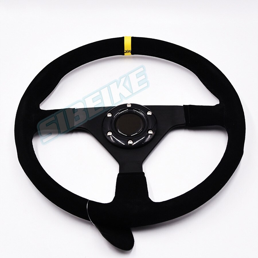 14inch Car Steering Wheel Drifting Steering Wheel Rally Suede Steering Wheel for Universal Car