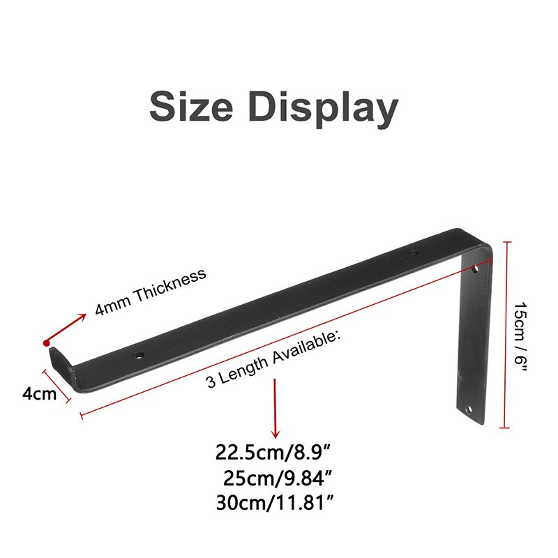 1/2/4pcs L Shape Rustic Scaffold Board Wall Shelf Brackets Heavy Duty Industrial Shelving Unit Home Storage Angle Closet Bracket