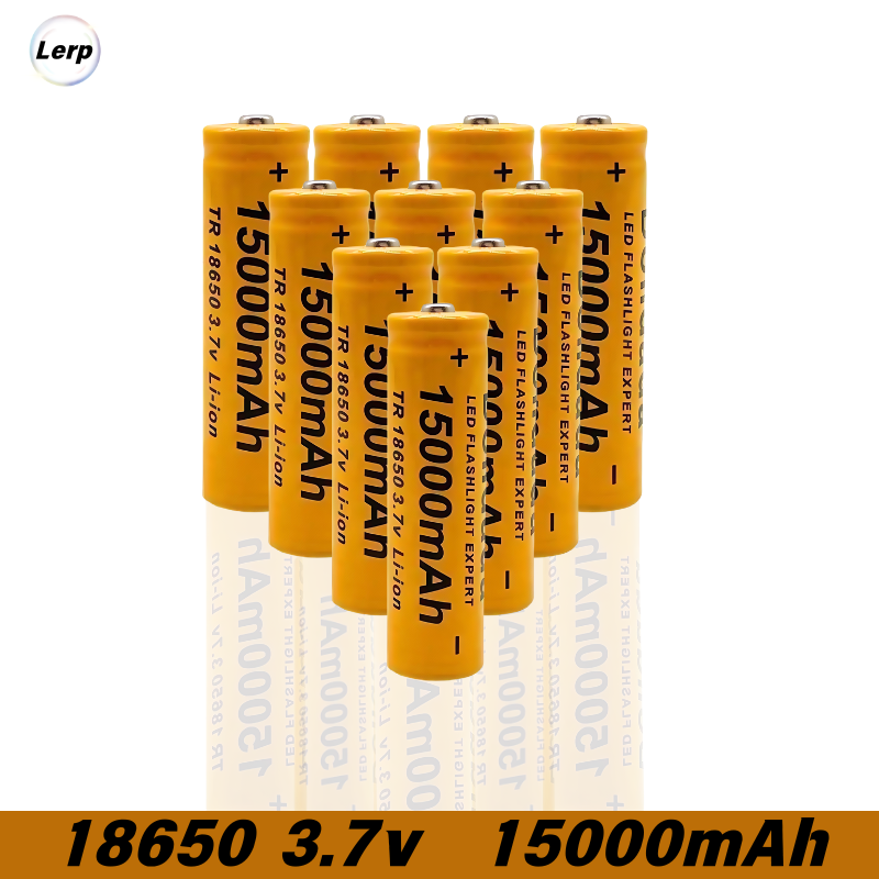 Dolidada-Lithium-ion Battery, 3.7V, 15000 mAh, 18650, recarregável, adequado para lanternas LED, produtos eletrônicos