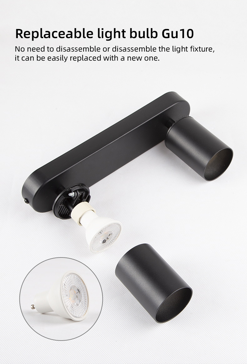220V LED Spot Lights Home Decoration Ceiling Lights GU10 Adjustation Sport Lighting For Bedroom Kitchen 3 Color Track Lighting