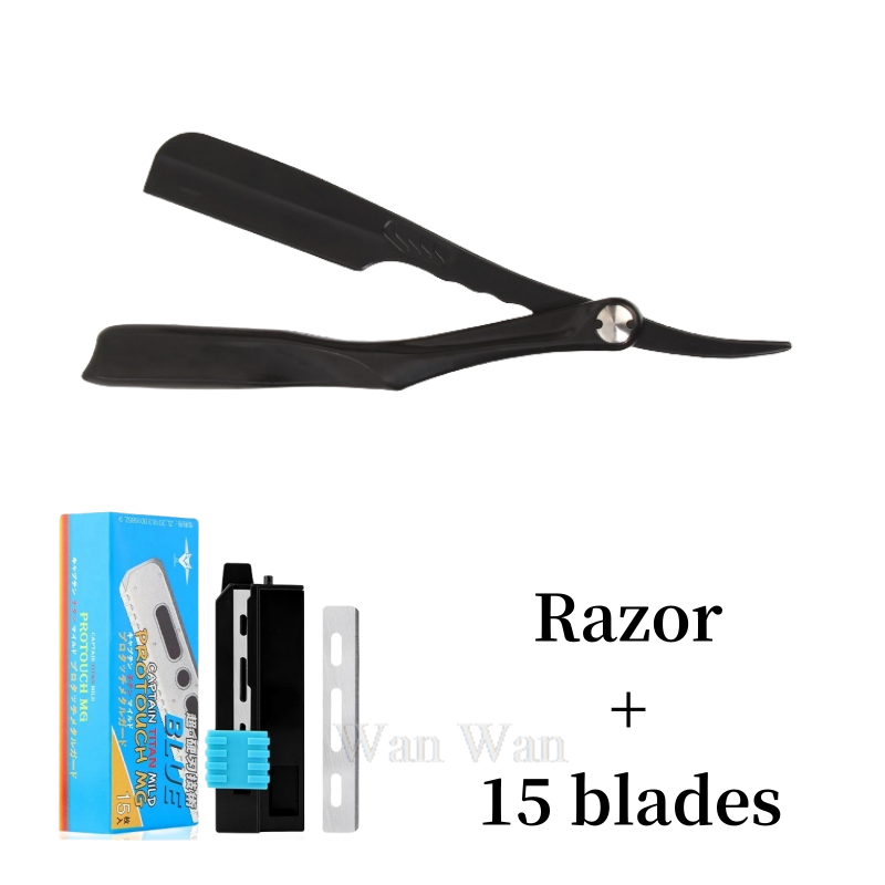 Zink-legierung Rasierer Halter ABS Griff Manuelle Klapp Rasierer Japanische Feder Klinge Bart Trimmer Barber Shop Bart Trimmen Werkzeuge: Rot