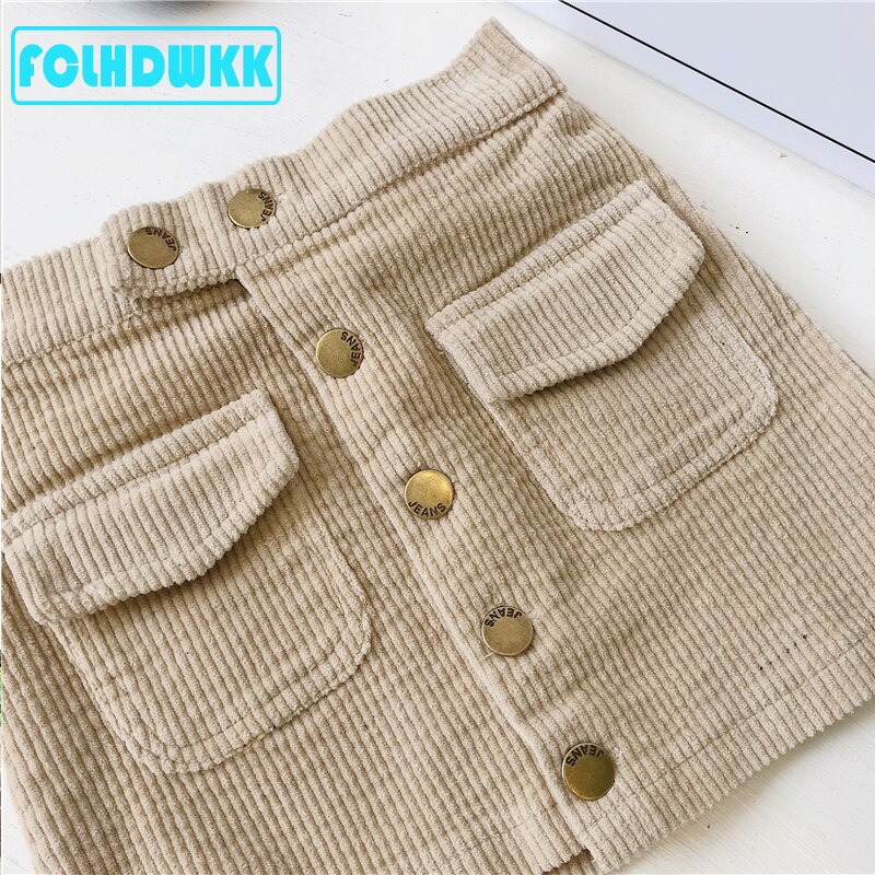 FCLHDWKK Gonne Delle Ragazze Per I Bambini 2019 di Inverno di Autunno Nuovi Bambini di Arrivo Dei Vestiti Dei Bambini Gonne di Velluto A Coste Del Bambino bambina Gonne 1-7Y