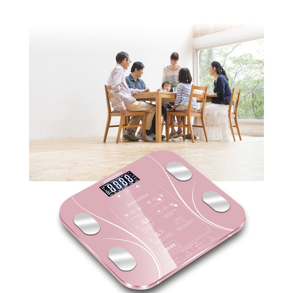 Electric Body Fat Scale Floor Balance Scales Body Composition Analysis Health Scale Household Weight Measuring Weighing Tool