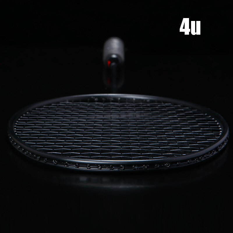 4U/5U Carbon Integrated Badminton Racket Ultra Light Multicolor Single Shuttlecock Racket For Game Training -40: Black 4U