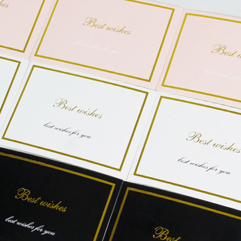 20 stuks/pak verjaardagsstempelgroetkaarten ansichtkaart met gouden opdruk voor valentijnsdag, huwelijksfeestkaart