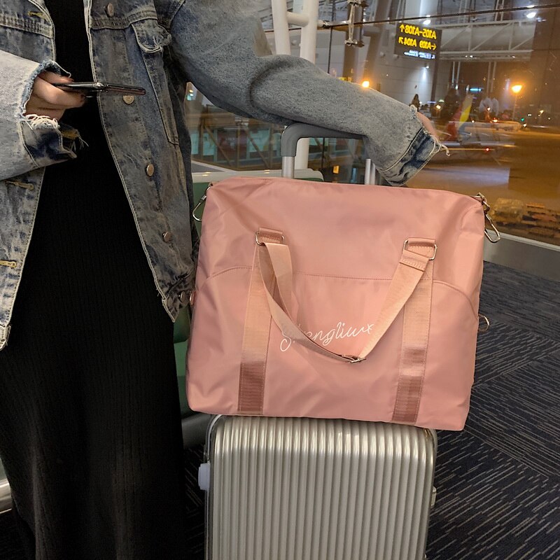 Di viaggio On-Line Rosso Tirare Asta Borsa Da Viaggio Leggero Grande Capacità Extra Large Borsa Da Palestra Sport Femminile Sacchetto Dei Bagagli Tote borsa