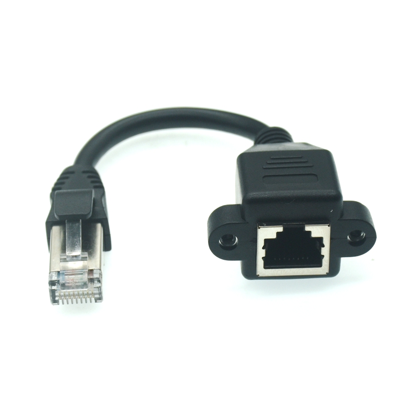 Cavo RJ45 da 8 spillo maschio a femmina Ethernet LAN prolunga di rete connettore per montaggio a pannello a vite cavo di prolunga gatto5E gatto6E RJ 45