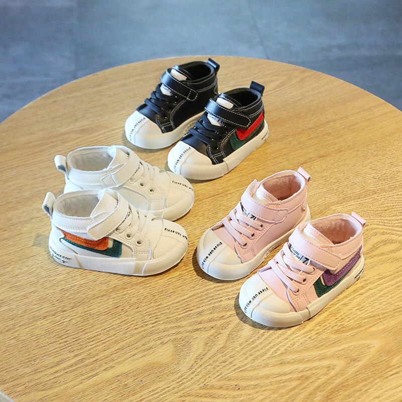Grønne røde striber små sko baby piger drenge sneakers mikrofiber vinter skridsikker småbørn afslappet first walkers sport
