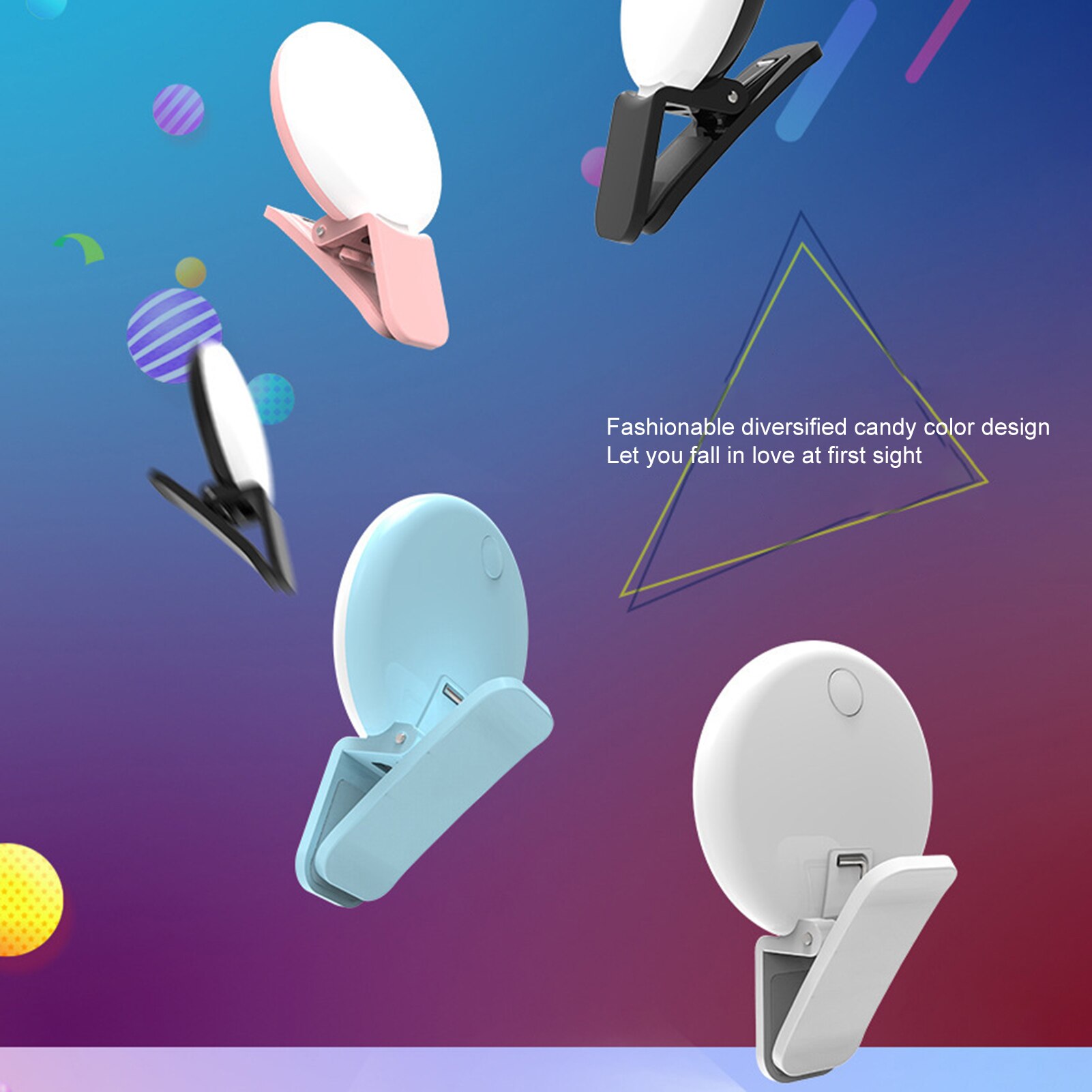 Mini Selfie Licht Mobiele Telefoon Draagbare Externe Led Flasher Led Licht Invullen Ring Selfie Lamp Voor Telefoon Camera