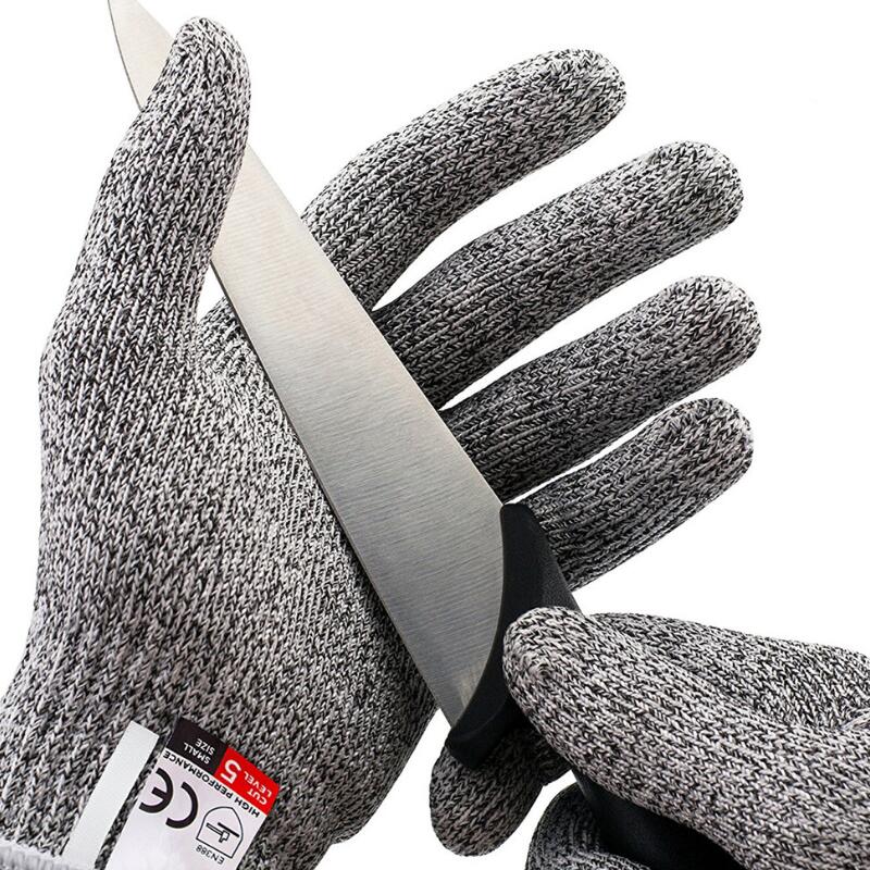 Een Paar Snijden Anti Cut Handschoenen Duurzaam Gebruik Werken Veiligheid Handschoenen Cut-Bestendig Anti Schuring Niveau 5 Keuken