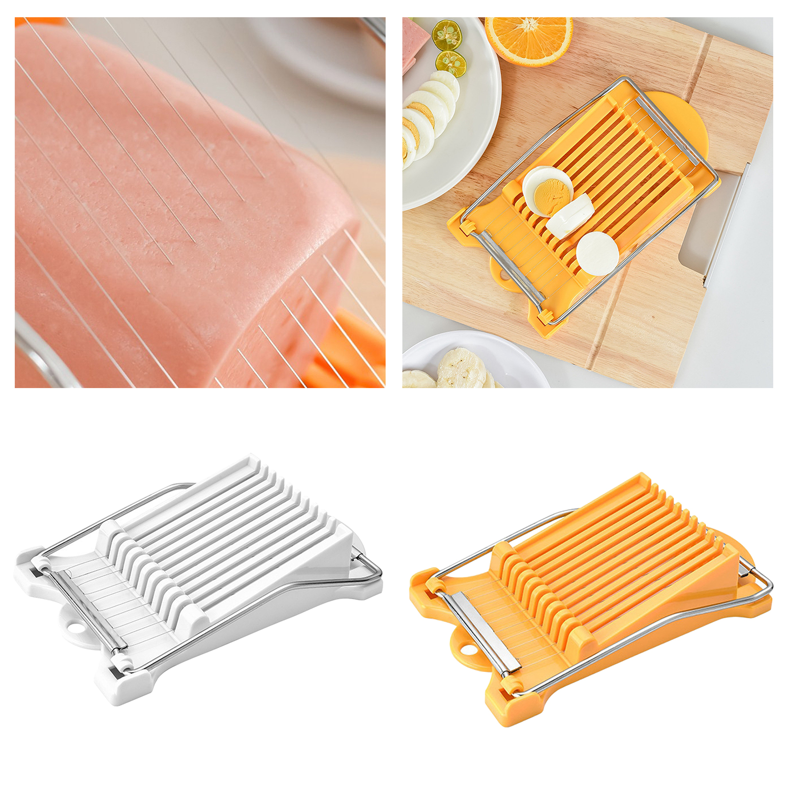 Luncheon Meat Slicer 304 Reinforced Stainless Steel Boiled Egg Fruit Soft Cheese Slicer Spam Cutter