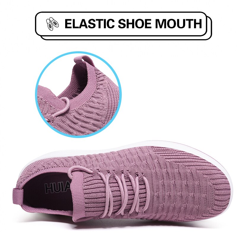 Obuwie damskie platforma trampki na koturnie 2020 oddychająca wysokość zwiększenie obuwie Casual Lace Up damskie buty Fitness kliny obuwie