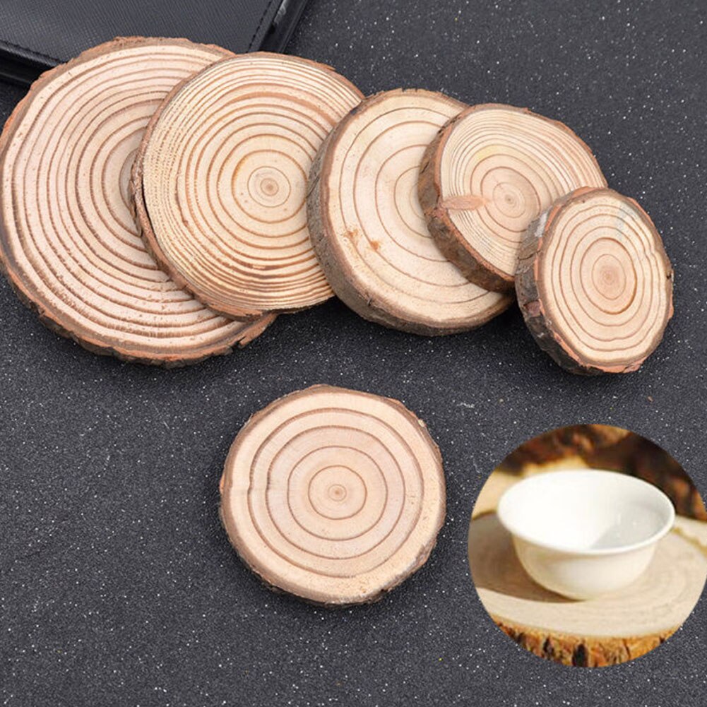 1pc houten schijven bekermat hittebestendige beker mokmat koffie thee drank placemat voor eettafel keuken accessoires