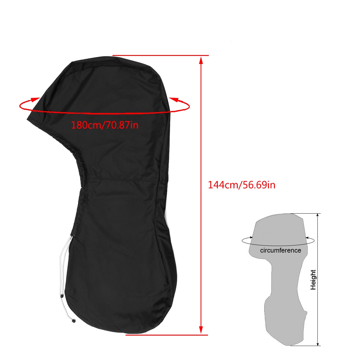 420D 70inch Boat Outboard Full Motor Cover Engine Protector for 30-60HP Boat Motors Waterproof