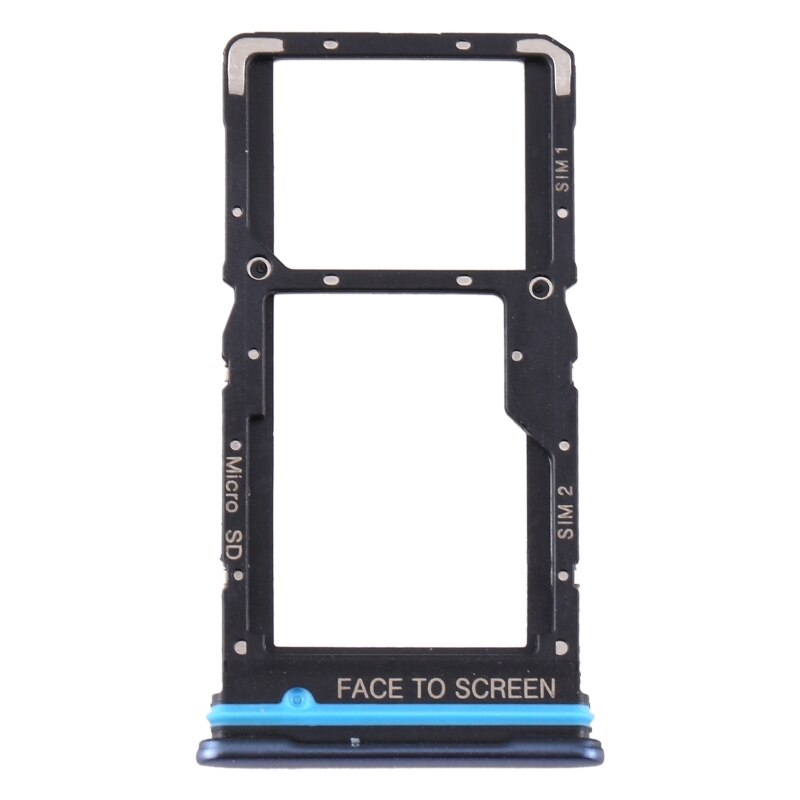 SIM Card Tray+SIM Card Tray/Micro SD Card Tray for Xiaomi Mi 10T Lite 5G Mobile Phone SIM Card Socket Replacement Parts: Blue