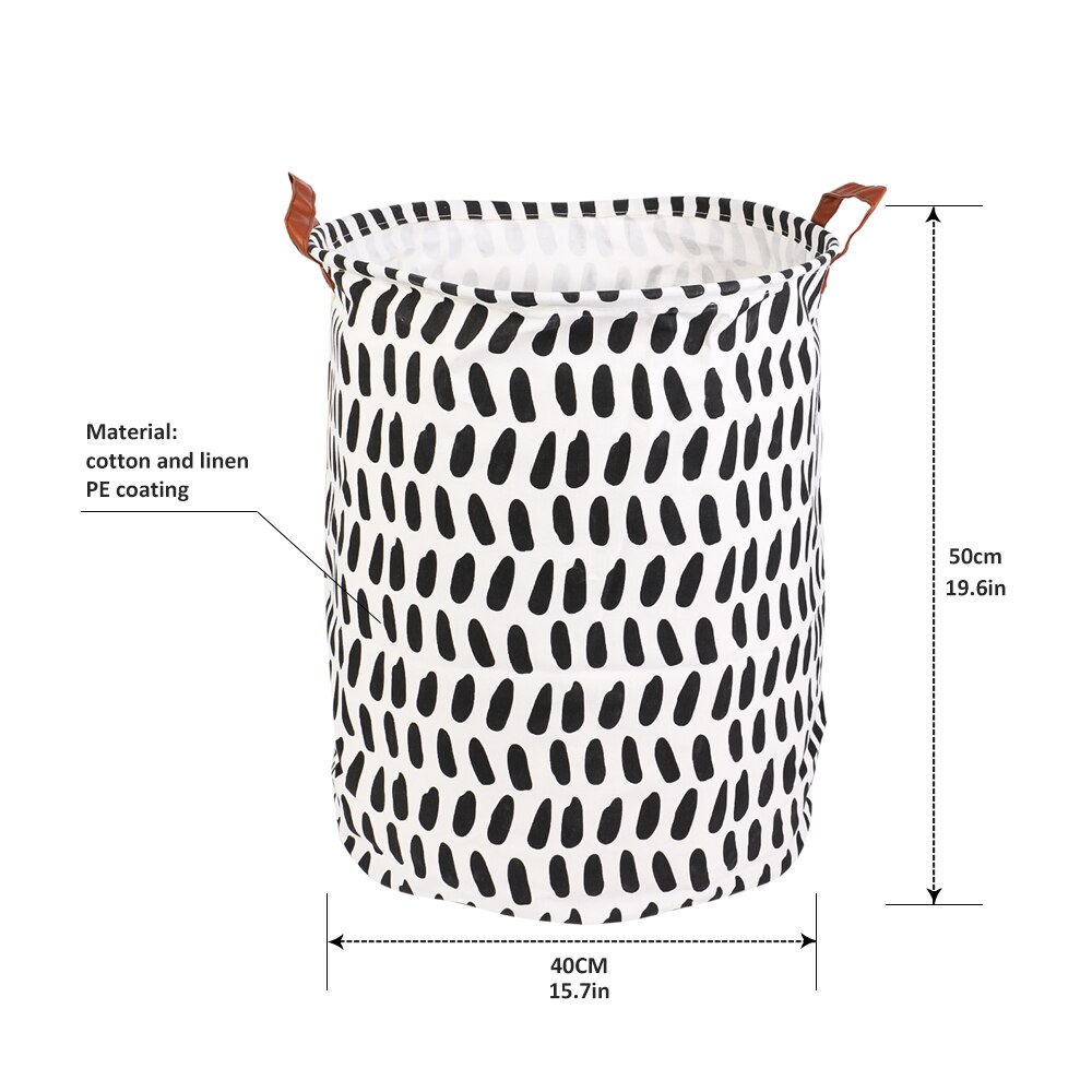 Laundry Basket Canvas Waterproof Organizer Basket Large Capacity Laundry Hamper Dirty Clothes Storage Basket Home Storage Bin: 17(40x50cm)