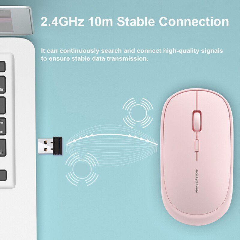 Oplaadbare bluetooth-muis, draadloze muis voor ipad, mac, windows, android, 1600 dpi, stille muis, draadloos, drie modi voor kantoor