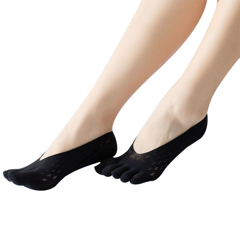 1/5pair Invisible Socks Orthopedic Compression Socks Womens Toe Socks Ultra Low Cut Liner Anti-friction Socks Calcetines Mujer: a-black 1pc